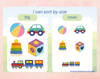 Sorting by Size Worksheet - Etsy