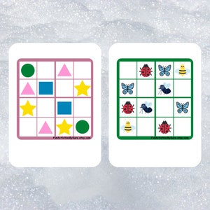 Sudoku Puzzle Book for Kids, Sudoku for kids, Spring activities for kids, kids sudoku 4x4, puzzles logic, sudoku game, preschool worksheets
