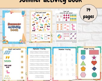 Libro de actividades de verano: Juegos de aprendizaje para niños (descarga digital), Libro de actividades de aprendizaje, Actividades de verano para niños, Recursos para la educación en casa,