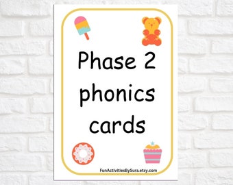 Phase2 phonics cards, Phonics, Learning phonics, Homeschooling, early years, letter sounds, phase 2, Education, Flashcard digital, Literacy