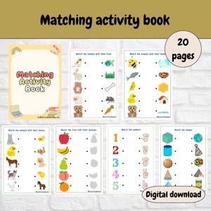 Matching Activity Book for Preschool Learning (PDF)