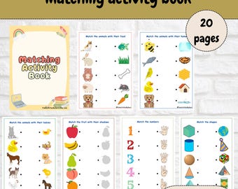 Matching Activity Book for Preschool Learning (PDF)