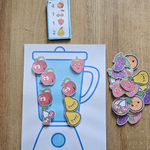 Jogo de Matemática com Liquidificador de Frutas: Atividade de Contagem para Pré-Escolares (Download Digital), Jogo de Contagem com Smoothie, Jogo de Contagem Divertido e Educativo para Crianças imagem 7