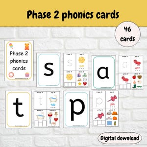 Tarjetas fonéticas de la fase 2, Fonética, Aprendizaje de la fonética, Educación en el hogar, Primeros años, Sonidos de las letras, Fase 2, Educación, Tarjetas didácticas digitales, Alfabetización