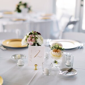 Modern Calligraphy Table Numbers on Handmade Paper, Wedding, Bridal ...