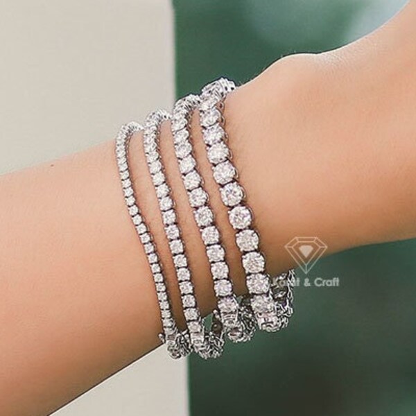 Moissanite tennis bracelet yellow gold clearance
