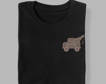 Tow Mater Shirt, Minimalist Unisex Cotton Tee