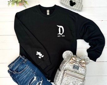 Vintage Disneyland Logo Sweatshirt: Velvet Print Unisex Sweater