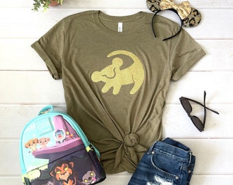 Disney, Lion King, Simba , Sparkly minimalist T shirt