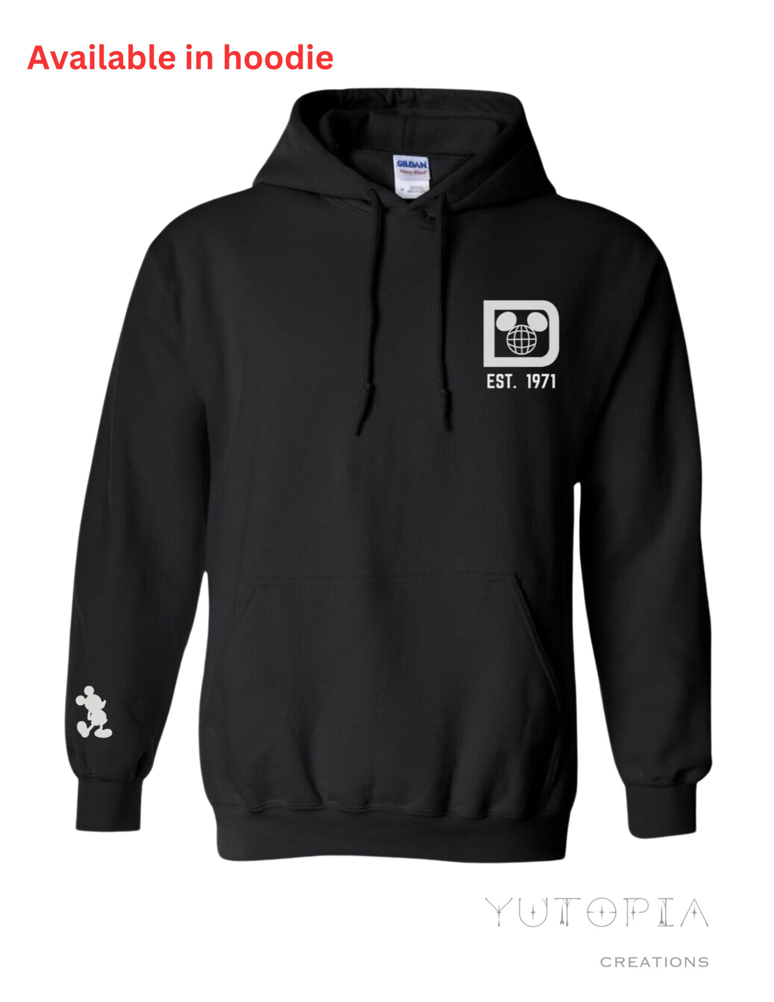 Disney's WORLD OF ENGLISH スウェット Disney World D Logo Sweatshirt, Velvet Print Disney World