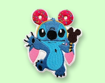 Lilo and Stitch Embroidery Iron On Patch, Disney Applique