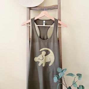 Disney, Lion king, Simba inspired sparkly minimalist tank top
