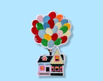 UP balloon house inspired Embroidered patch, iron on patch, applique , iron or sew , Disney patch