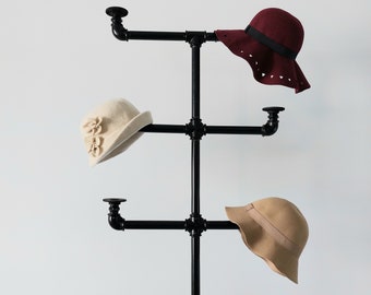 Hat storage, hat rack, hat stand, hat/cap rack, pipe rack, hat display, hat hanger, hat organizer, steampunk design hat rack, hat tree