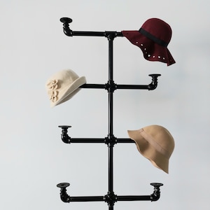 Hat storage, hat rack, hat stand, hat/cap rack, pipe rack, hat display, hat hanger, hat organizer, steampunk design hat rack, hat tree