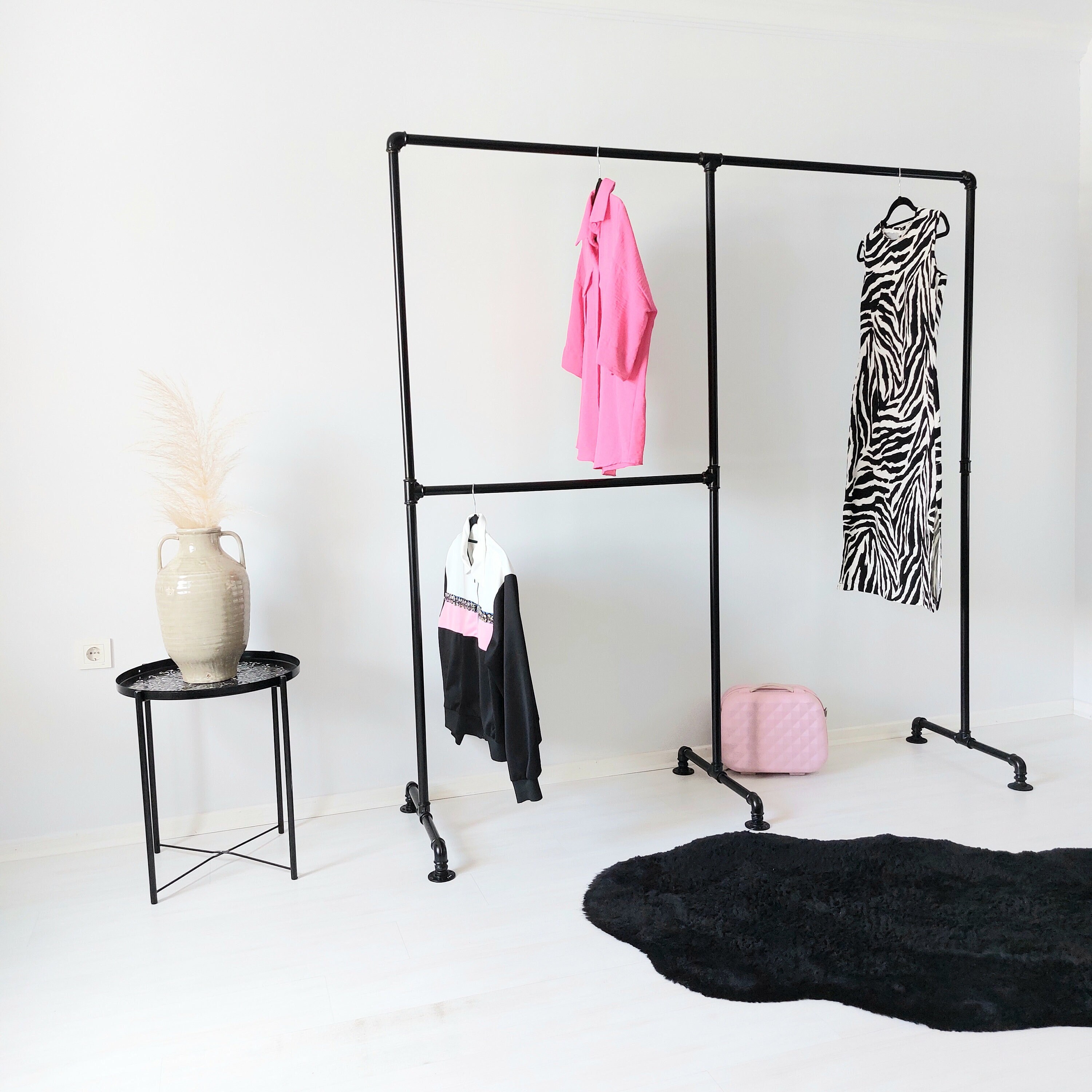 Clothes Rack Clothes Rail Industrial Clothes Rack Clothing Etsy