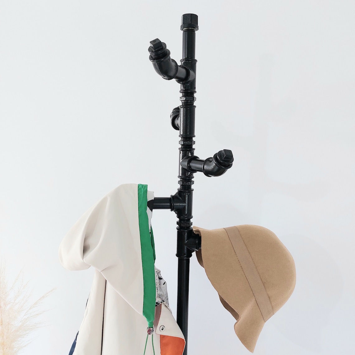 Industrial Pipe Coat Rack Stand Entryway Garment Rack Rack Etsy