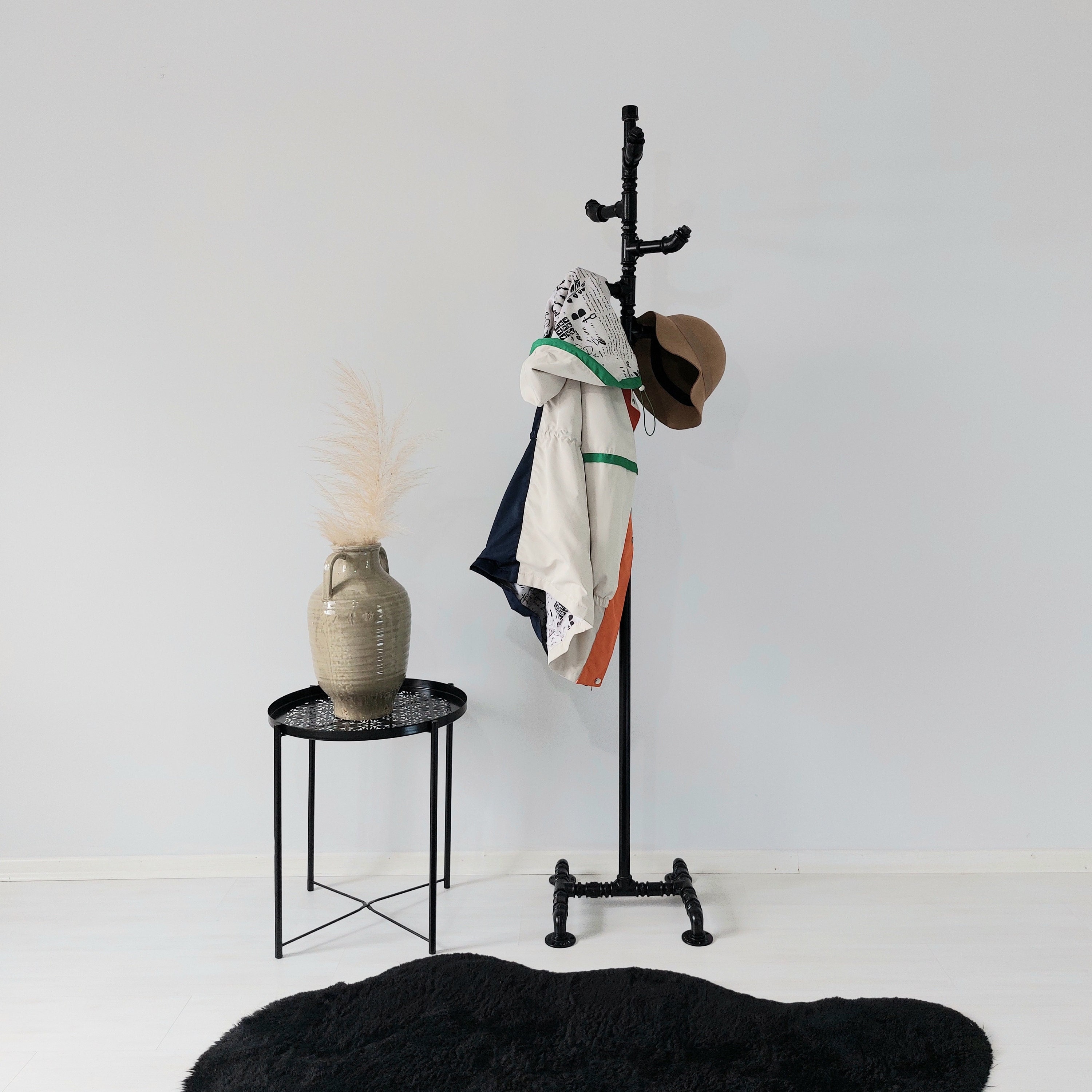 Dressing Rack Stand Industrial Pipe Coat Rack Stand, Entryway Garment Rack, Rack Free ...