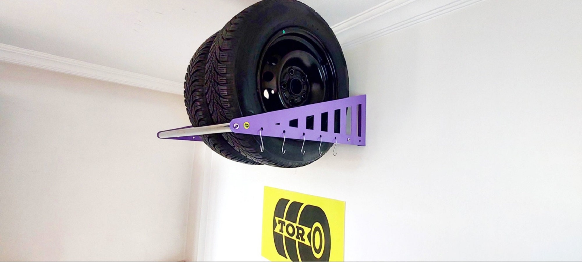 Wall mounted car tire rack,  accordion rack , tire rack, wheel stacking, garage organizer rack, tire storage rack,  wall mount rack system,