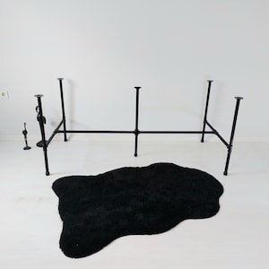 Pernas de tubo industrial, pernas de mesa de jantar, pernas de mesa, tubo rústico personalizado forte, base de mesa de metal, pernas de mesa industrial rústica