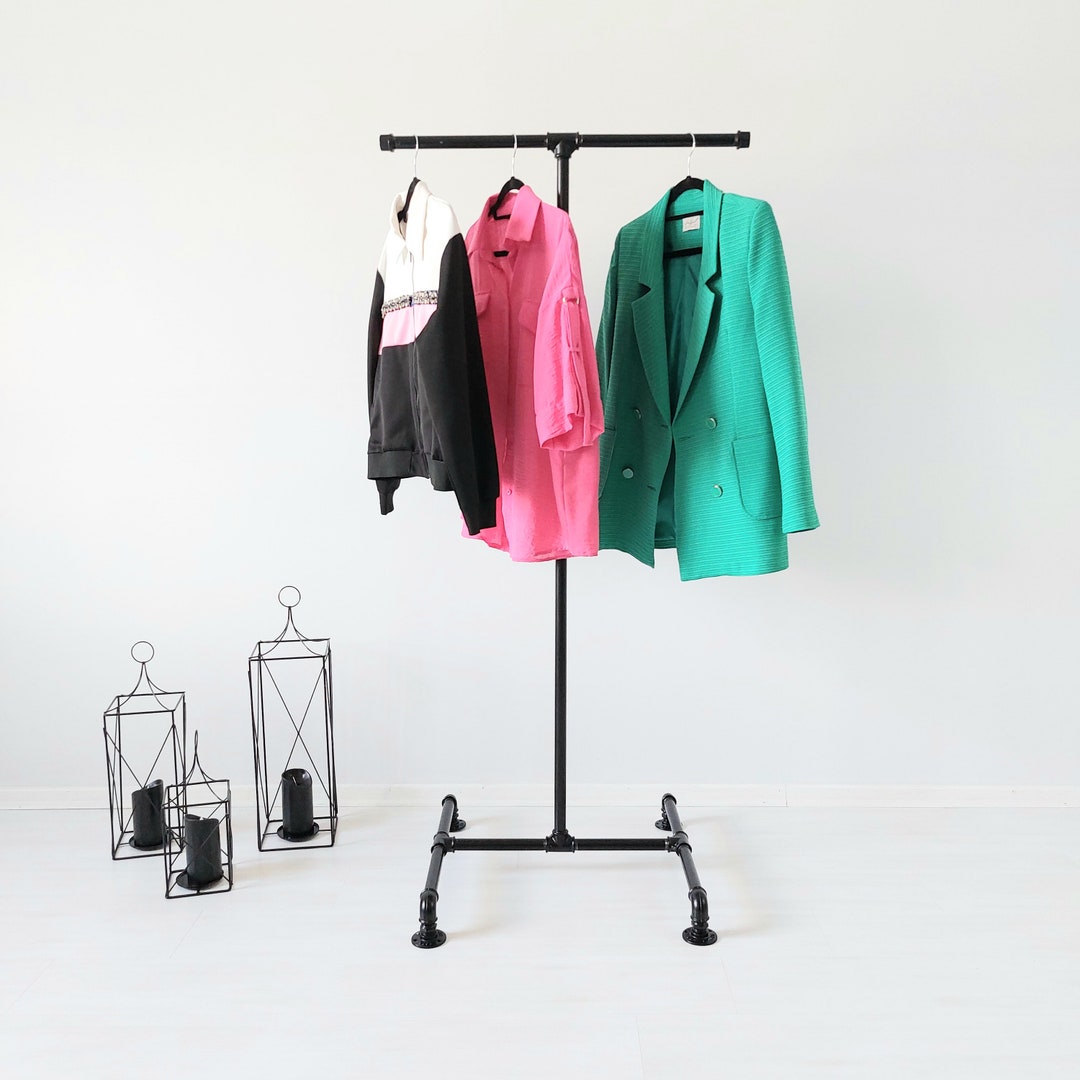T Style Portable Coat Rack, Rolling Clothes Rack, Elegant Coat Rack