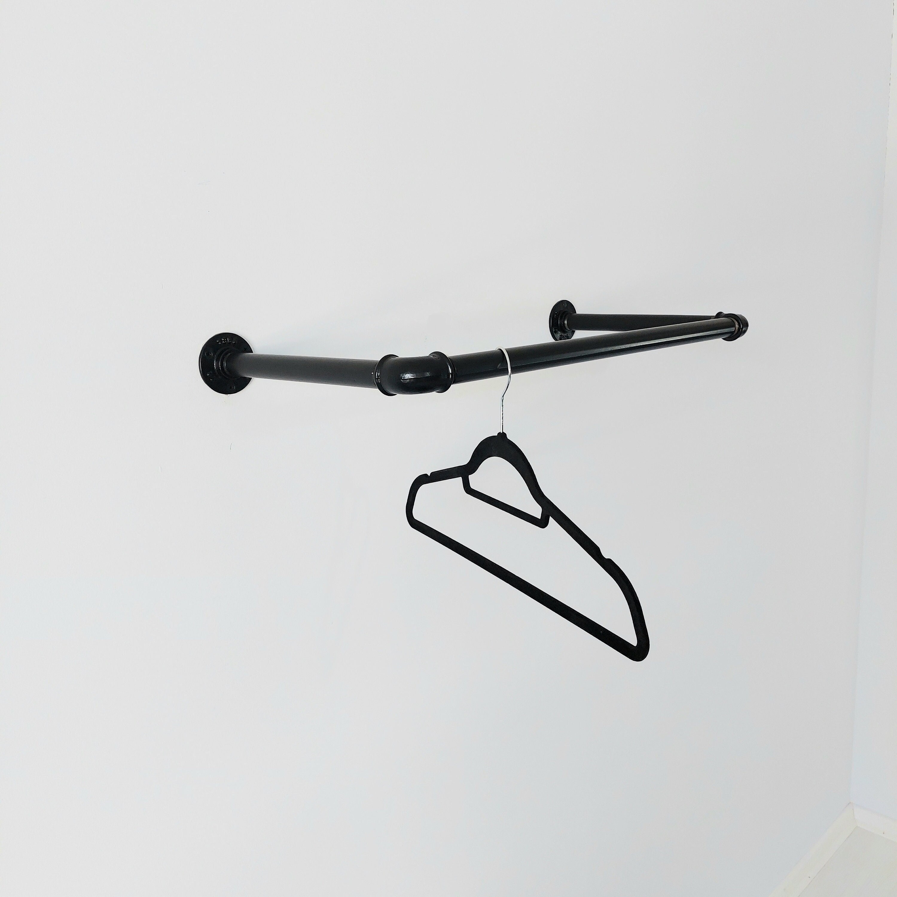 Wall Mounted Clothes Rail Garment Rack Steampunk Design Etsy Australia