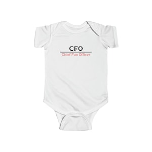 Future CFO | Accounting Shirts | Baby Onesie | Accounting Humor | Finance Shirt | Baby Gift for CPA Parents | Chief Fun Officer