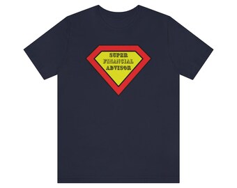 スーパーファイナンシャルアドバイザーTシャツ：楽しいファイナンスシャツ