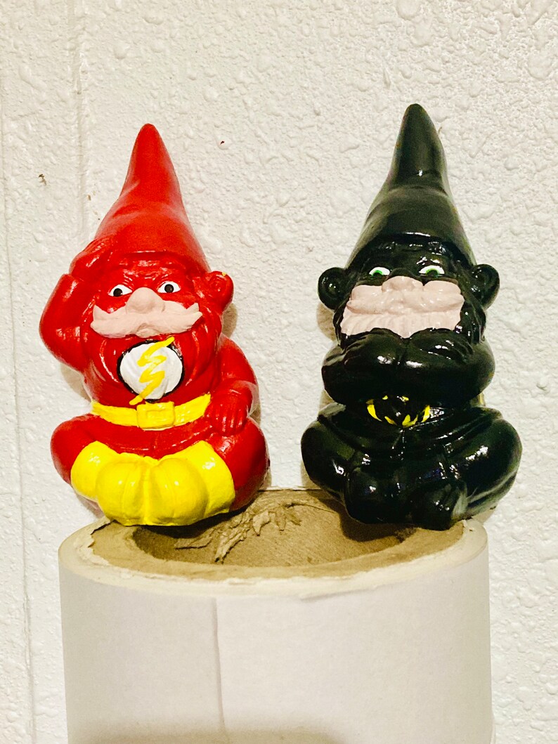 Gnome Fun Time/ Inspired Batman Lawn Accessory/ Superhero / - Etsy