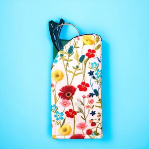 Glasses case / strawberry glasses case / cotton eyeglass holder/ padded glass case / butterfly case / wildflower sunglass case / jack case
