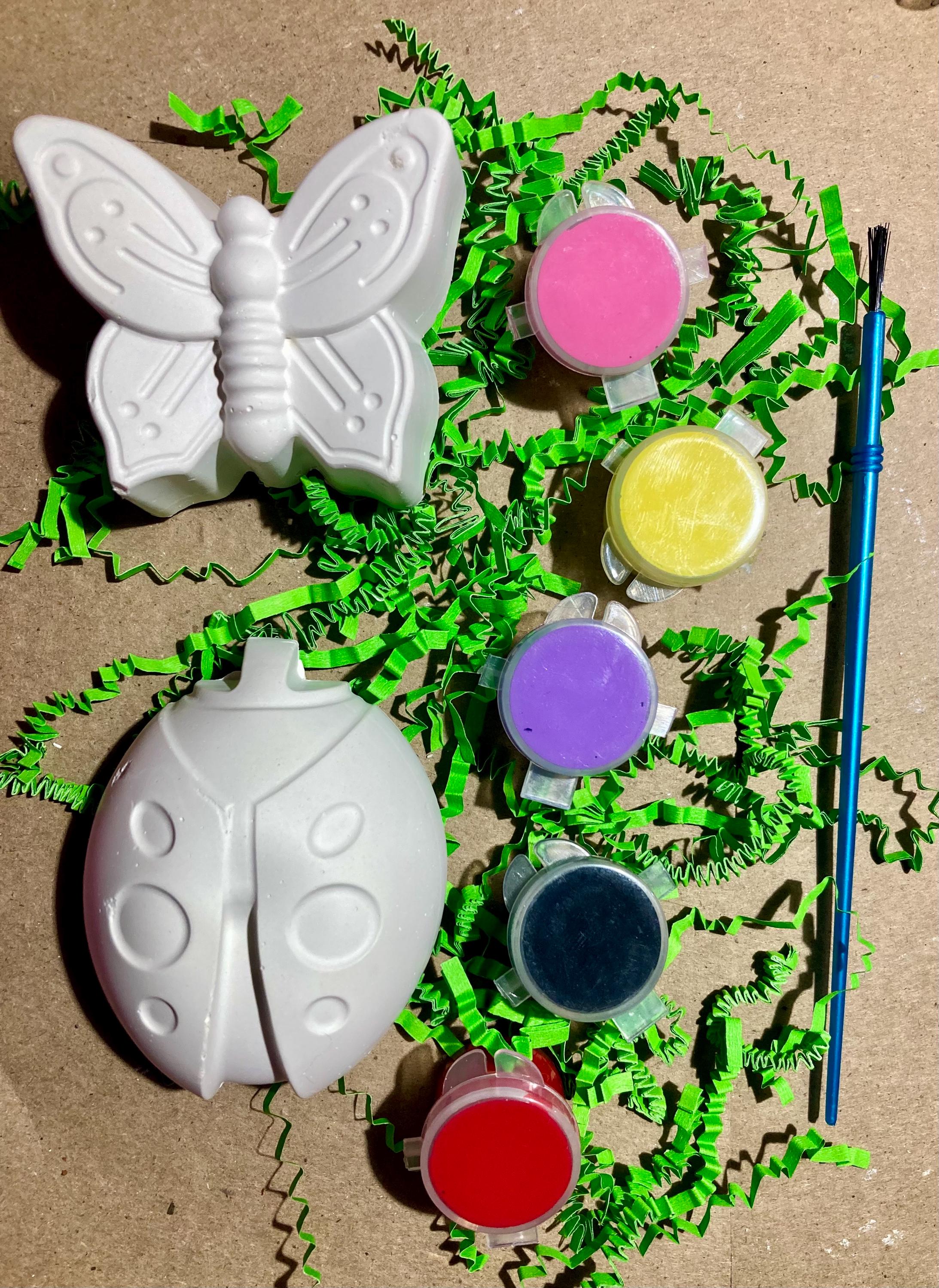 Plaster Insect Kit Bug Paint Kit Favor • Insect Kids Craft Activity • Spring Garden ...