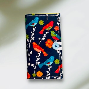 Cartera de té, soporte de bolsa de té, cartera de bolsa de té, cartera de bolsita de té, soporte de bolsita de té, bolsa de té acogedora, cartera de pájaros de una pluma, cartera, amante del té