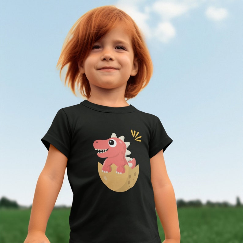 Dinosaur Cody Short Sleeve Youth T-Shirt Coco-melon Inspired Shirts Girl Boy Graphic Tee Melon Family Cartoon image 3