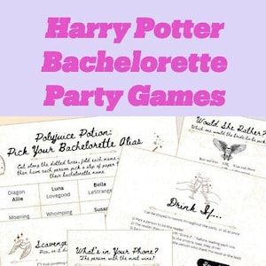Bachelorette Games Bundle of 6 - Witchcraft and Wizardry Themed