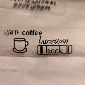 Warm Coffee Interesting Book Bookmark