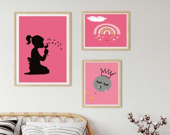 Wall art for girls' room, kids' room