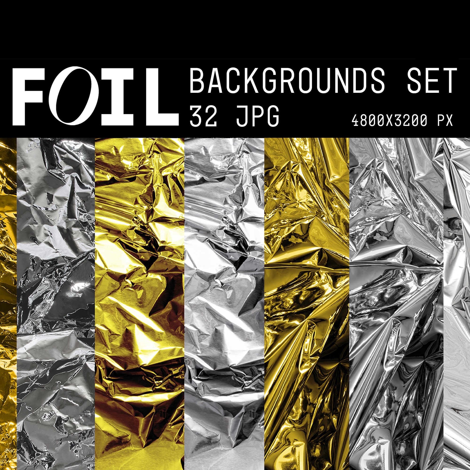 Silver Foil Printed Photography Backdrop