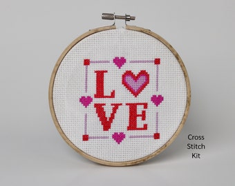 LOVE Cross Stitch Kit