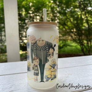Despicable Me 16 oz. Glass Frosted cup