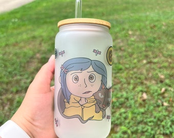 Coraline 16 oz. Glass Frosted cup