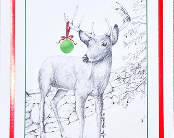 Weihnachtskarte mit Rentieren