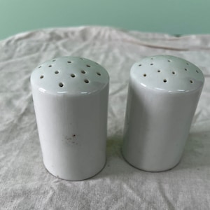 MCM Porcelain White vintage salt and pepper shaker set