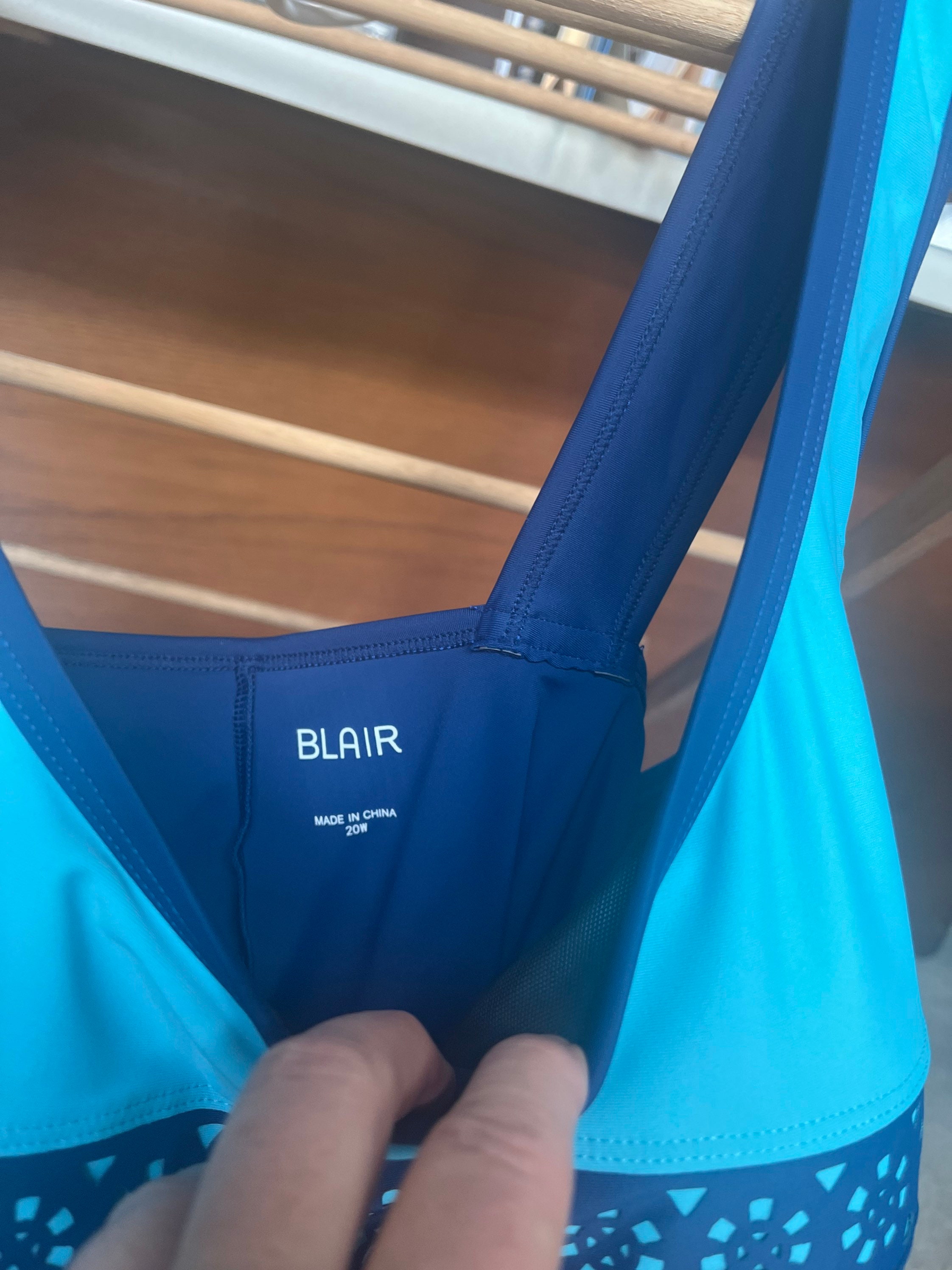 Size 20W One Piece Blue Swimsuit From Blair Like New Skirt Suit Etsy