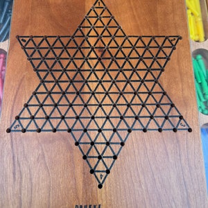 Awesome Chinese Checkers family fun car ride game for kids No. 563P Travel, Drueke Deluxe Wooden board , will last a lifetime