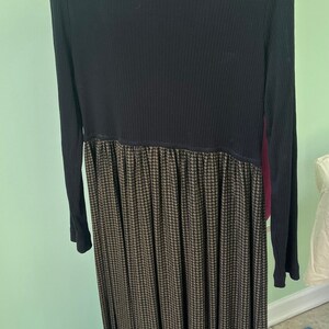Womens size 14 comfortable easy wear dress Black and white gingham checkered