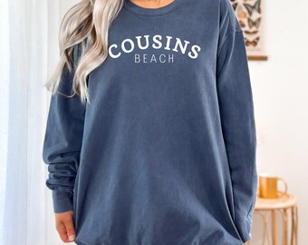 cousins beach crewneck | the summer i turned pretty | unisex comfort colors 1566 sweatshirt | team conrad jeremiah belly tsitp merch