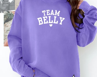 team belly crewneck | the summer i turned pretty | unisex comfort colors 1566 sweatshirt | team jeremiah conrad tsitp merch cousins beach