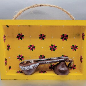 Veena /Tabla miniatures on the shadow box
