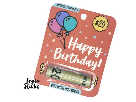 Feliz cumpleaños Tarjeta de dinero de cumpleaños Regalo de
