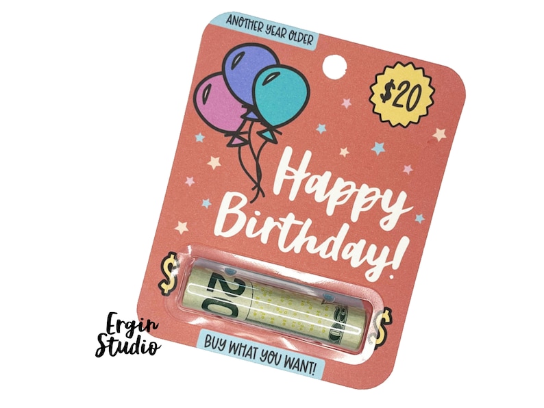 Happy Birthday Birthday Money Card Birthday Gift Etsy